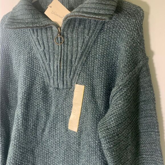 Universal Thread NEW Small Teal‎ 1/4 Zip Pullover Sweater - Picture 3 of 5